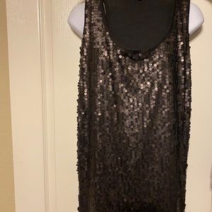 New Directions Black Sequin Tank Top